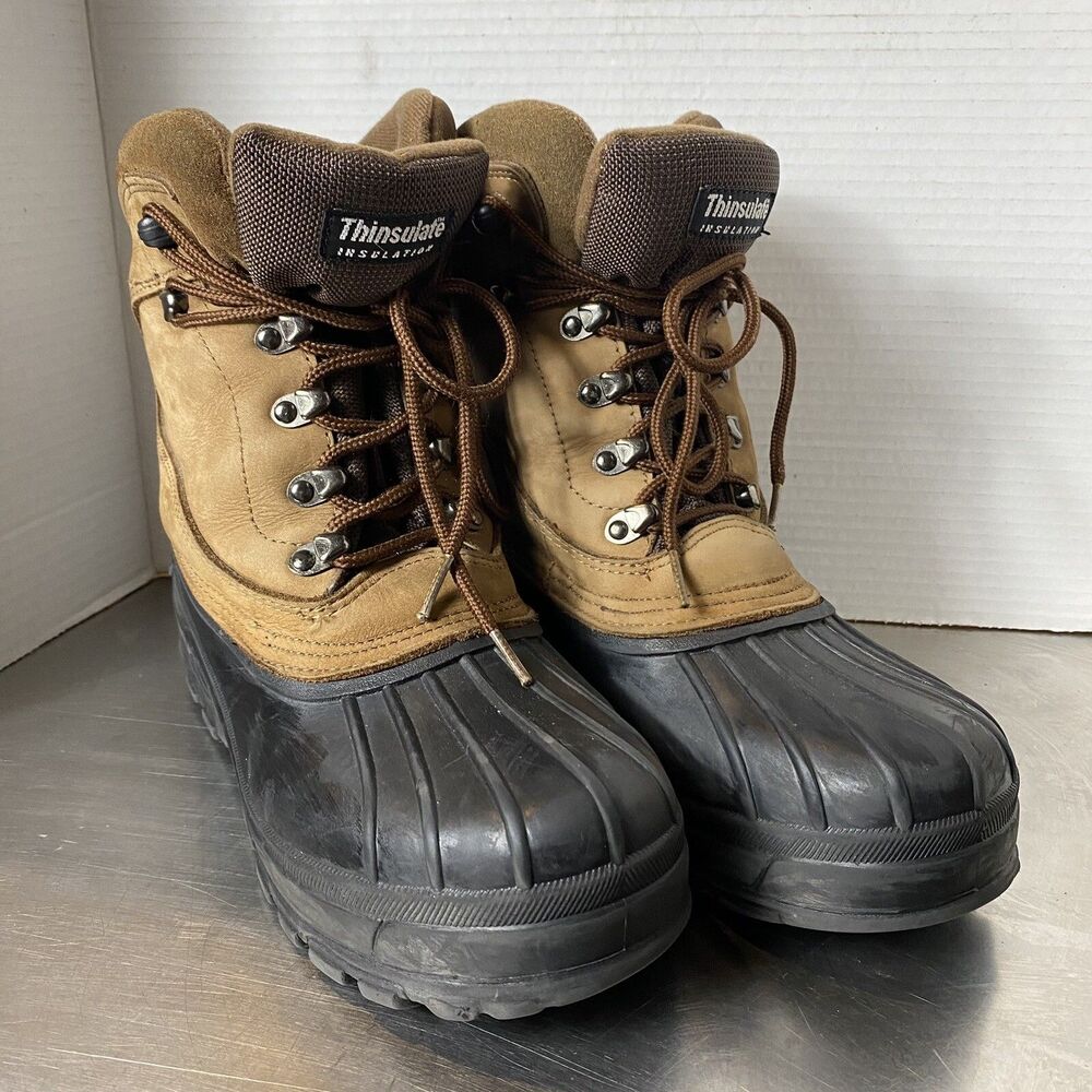 Lake N Trail Men's Size 10 Insulated Steel Shank Leather Waterproof Work Boots